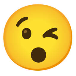 winking face and hushed face