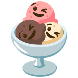 winking face and ice cream