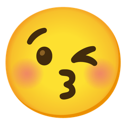 Winking face and Kissing face with closed eyes