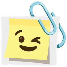 winking face and linked paperclips