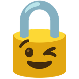 winking face and locked