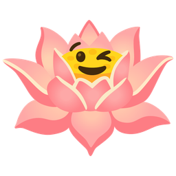 winking face and lotus