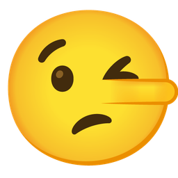 winking face and lying face