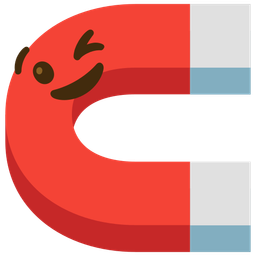 winking face and magnet