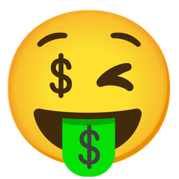 Winking face and Money-mouth face