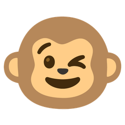 winking face and monkey face
