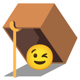 winking face and mouse trap