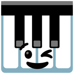 winking face and musical keyboard