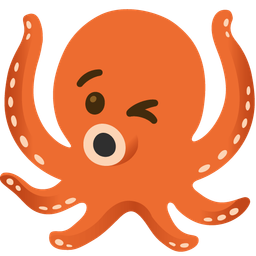 winking face and octopus