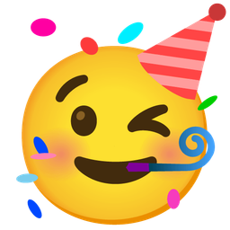 winking face and partying face