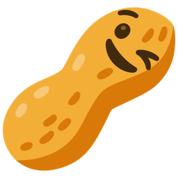 winking face and peanuts