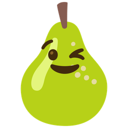 winking face and pear