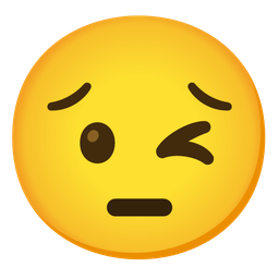 winking face and pensive face