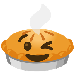 winking face and pie