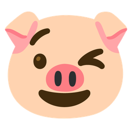 winking face and pig face