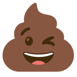 winking face and pile of poo