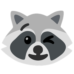 winking face and raccoon