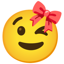 winking face and ribbon