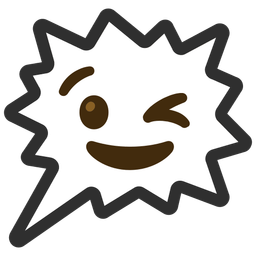 winking face and right anger bubble