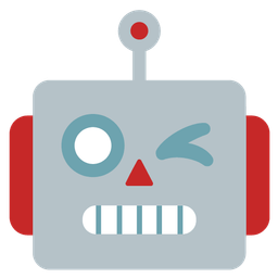 winking face and robot