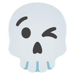 winking face and skull