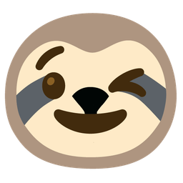 winking face and sloth