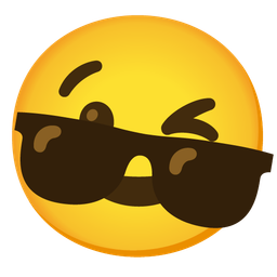 winking face and smiling face with sunglasses