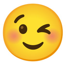 Winking face and Smiling face