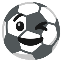 winking face and soccer ball