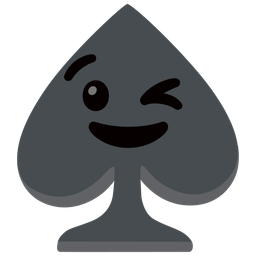 winking face and spade suit