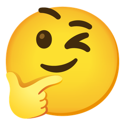 winking face and thinking face