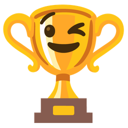winking face and trophy