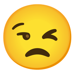 winking face and unamused face