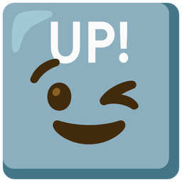 winking face and UP! button