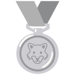 Wolf and 2nd place medal