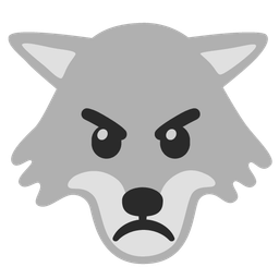 Wolf and Angry face