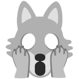 Wolf and Face screaming in fear