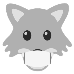 wolf and face with medical mask