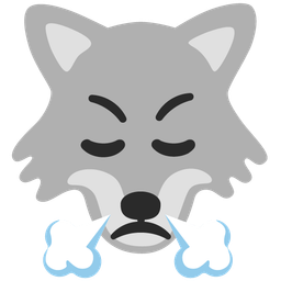 Wolf and Face with steam from nose