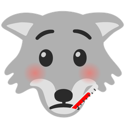 Wolf and Face with thermometer