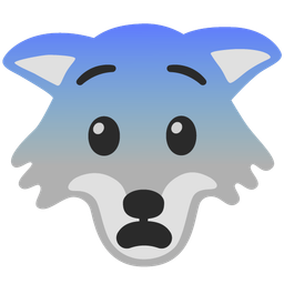 Wolf and Fearful face