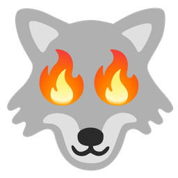 wolf and fire
