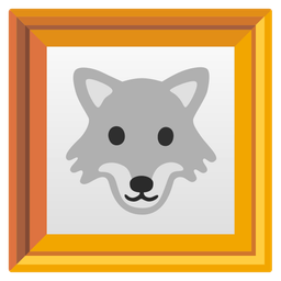 Wolf and Framed picture