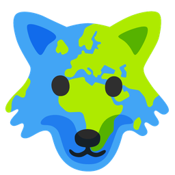 wolf and globe showing Europe-Africa