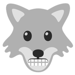 Wolf and Grimacing face