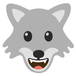 Wolf and Grinning face