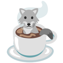 Wolf and Hot beverage