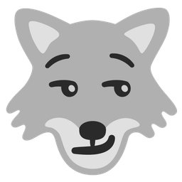 Wolf and Smirking face