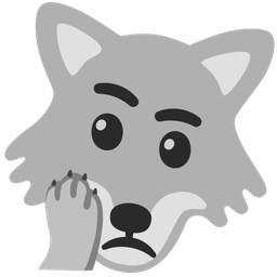 Wolf and Thinking face