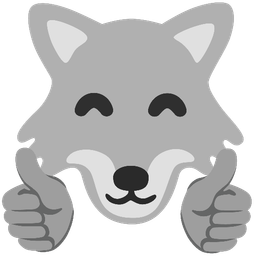 Wolf and Thumbs up